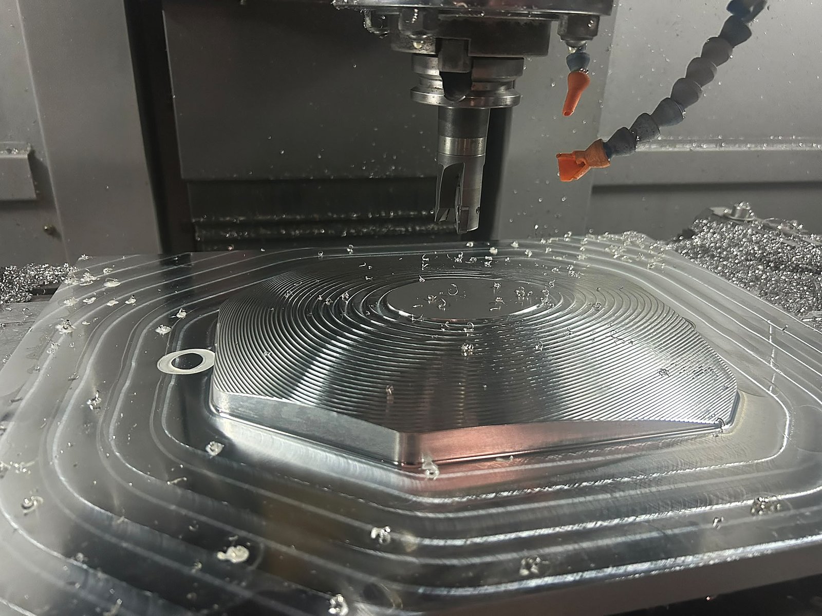 Machining the cavity · aluminum RTM mold