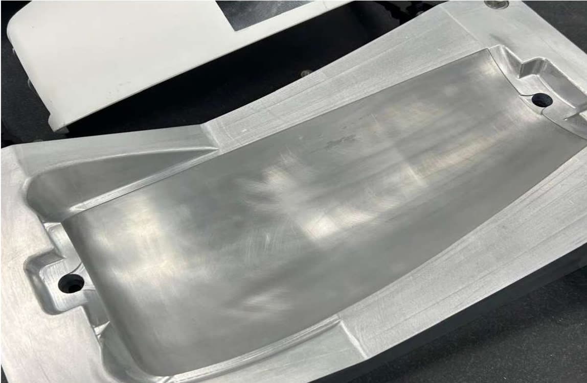 Finished machined aluminum mold